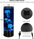 Vaticas 5 Jellyfish Lava Lamp Multi-Color Changing Aquarium Night Light with Glowing Jellyfish Electric Tank Mood Light