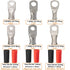 68pcs Battery Cable Ends, 1/0 AWG 1 AWG 8 AWG Tinned Copper Lugs, Heavy Duty Wire Ends with Heat Shrink Tube