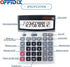 OFFIDIX Large Key Calculators, Office Desktop Calculator, Dual Power Electronic, 12 Digit Large LCD Display for Daily