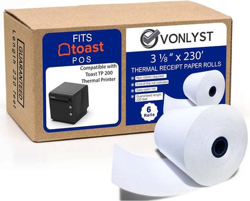 Thermal Printer Paper Roll for Toast TP200 Receipt Printer Point of Sale