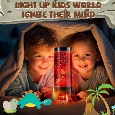 Volcano Lamp Science Kit, STEM Volcano Eruption Educational Kids Night Light USB/Battery Power, Christmas Gifts