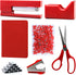 UPIHO Red Office Supplies Set - Red Desk Accessories, Stapler, Tape Dispenser, Scissors, and More for Women