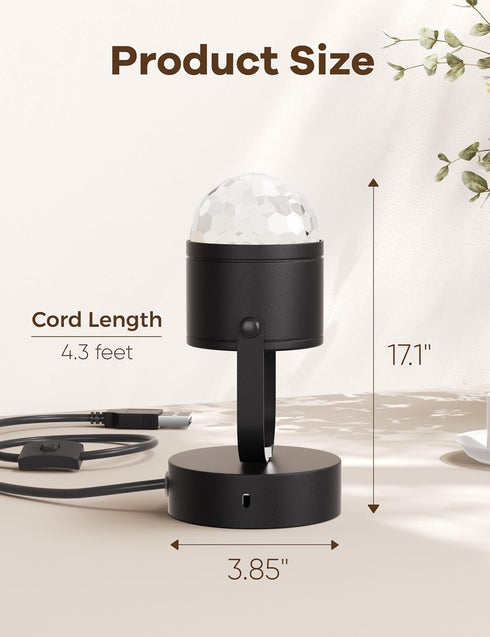 Joyzy Plug-in Dynamic Ocean Wave Table Lamp Water Ripple Night Light Projector for Room Party Christmas Decoration