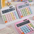 Calculator 12 Digit Extra Large – 5-Inch LCD Display, Big Buttons, Easy to Use, 15° Tilt Screen for Kids (Pink)