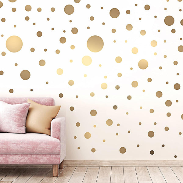 Zonon 264 Pcs Polka Dot Wall Decals, Colorful Removable Vinyl Peel and Stick Wall Stickers for Classroom Decor,
