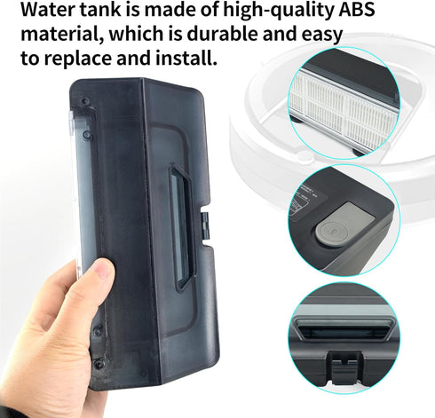Viomi Water Tank Dust Box Filter, Two-in-One Collection Box Filter for VIOMI V2 V2 PRO V3 Robot Vacuum Cleaner (Black)