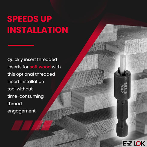 Drive Tool - Optional, Use with 329-3, 329-332, 303-3, 303-332, Silver, Black by E-Z LOK