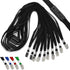 Black Lanyards 25 Pack - Comfortable Breakaway Neck Straps with Premium Bulldog Clip for Badges