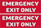 Rogue River Tactical 2 Pack Emergency Exit Only Red Sticker Set, 9x3 Inch Vinyl Decal Indoor Outdoor