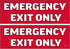 Rogue River Tactical 2 Pack Emergency Exit Only Red Sticker Set, 9x3 Inch Vinyl Decal Indoor Outdoor