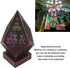 LEEZAD LED Star Projector, Colorful Retro Bohemian Wooden Star Sky Floor Projection Lamp, Night Light Projector