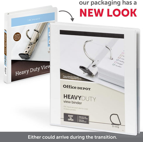 Heavy-Duty View Binders with EZ Comfort D-Ring, 1 Inch, Navy Blue Color
