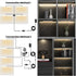 Lumtide Dimmable 2700K (4Pack 12In) Black Shelf Lights, LED Bookcase Lighting Compatible with Alexa, WiFi Under Shelf