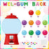 WATINC 105Pcs Back to School Gumball Machine Cutouts, Colorful Bubble Gumballs Bulletin Board Decoration Set