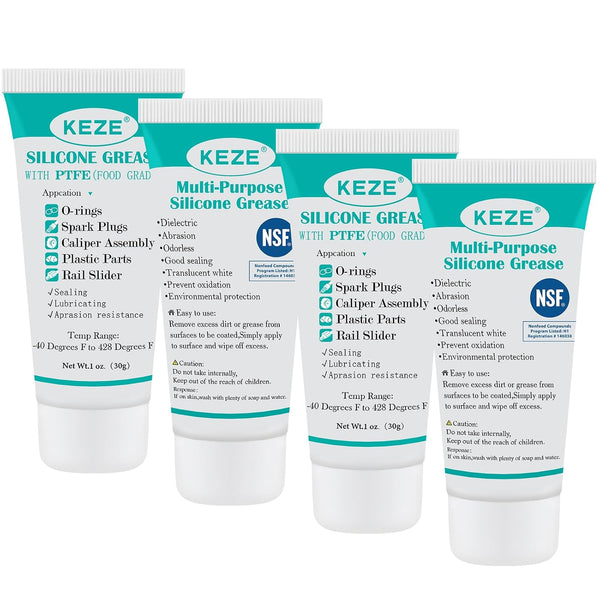 KEZE Silicone Grease Tube PTFE Synthetic Lubricant Sliding Door Grease Automotive Lubrication