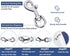 4PCS Flag Swivel Snap Clips, Heavy Duty Stainless Steel Flag Snaps for Pet Leash, Key Chain, Leather Craft