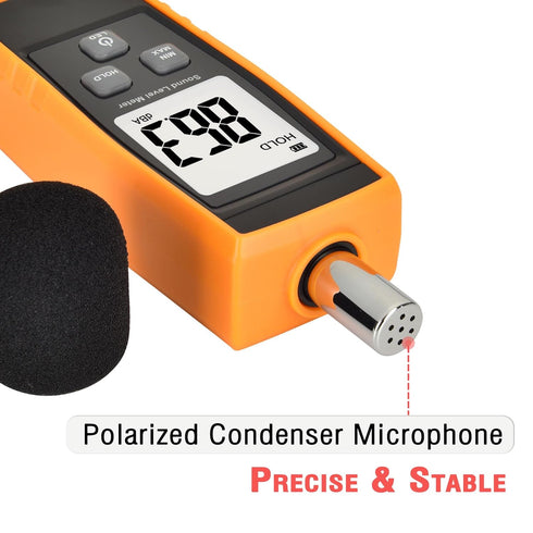 V-Resourcing Hand-Held Sound Level Meter, 30~130 dB Decibel Noise Tester with Backlight Digital LCD Display