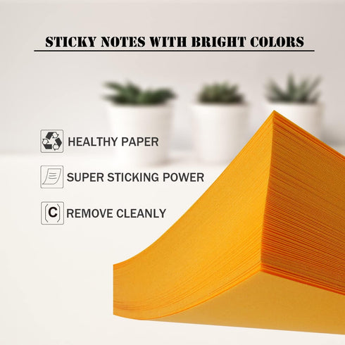 Ezzgol Sticky Notes Bulk, 60 Pads Assorted Bright Colors, 3 x 3 Inch, 100 Sheets/Pad, Great Sticking Power Pack