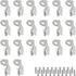 Runseaway 20Pcs Glass Shelf Right Angle Fixing Clip Bracket with Suction Cup, Wall