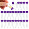 PATIKIL 1.5ml Plastic Cryogenic Vial, 25Pcs Screw Top Frozen Test Tube, Lab Science, Purple Cap