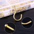 120Pcs Metal Screw-in Ceiling Hooks Kit, 6 Sizes, Gold Self-Tapping Cup Hooks for Home/Workplace/Office