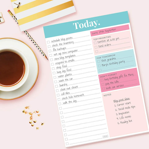 Sweetzer & Orange 2025 Daily Planner, Undated To Do List Notepad, 7x10” Day Schedule Logbook, Academic Journal