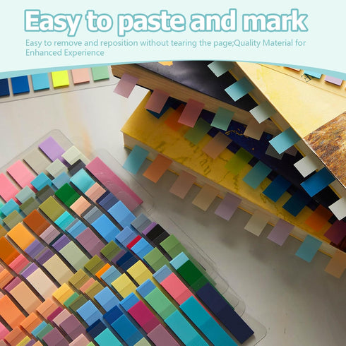 Book Annotation Kit - 3600 Pcs Book Annotation Tabs and 24 Pcs Aesthetic Highlighters for Office and School