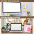 Desktop Thickened Acrylic Dry Erase Board, 12"x10" - Tabletop Planner Board with Stand, Frameless Pink White Board