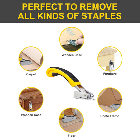 Ergonomic Staple Remover Tool - Heavy Duty Staple Puller for Removing Nails in Furniture, Floor, Wooden Box, Photo