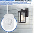 Siding Mounting Block 8141DBL, Outdoor Light Mount Kit with Electrical Box for 1/2 inch Lap Double Siding