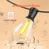60FT 15+2 Bulbs BLIATLUS Solar String Lights Outdoor Waterproof with Remote Control Solar Patio Lights shatterproof LED