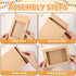 Chivertion 50 Pcs Kraft Paper Greeting Card Storage Box with PVC Window - Bulk Frame Photo Storage Box (5.39 x 7.36 x 1