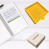 Cute Sticky Notes Holder with Stencil, Wavy Self-Stick Notepad Holder, Note Dispenser for Desk