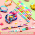Batiyeer 50 Pcs Silicone Charm Bracelet for Kids, Adjustable Colorful Rubber Wristbands 7.08 Inch for School Party