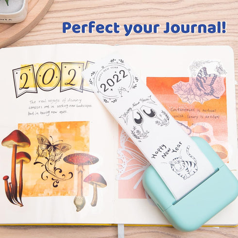 T02/T02Pro/Q02E/M02X/Y02C/Q02 2 50mm x3.5m, 3 Phomemo Sticker Paper- for Mini Printer, White Thermal Sticker for Study