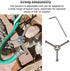 3/8" Adjustable Water Shut Off Replacement Handle for Outdoor Garden Faucet, Spigot, Hose Bib, Round Wheel, Upgraded