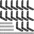 Glarks 15 Set 50mm Black L Bracket Right Angle Corner Brace Joint Fastener