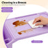 LIWBYYG 6 Pcs Kids Lap Desk Tray, Plastic Breakfast Lap Desk Trays with Side Pockets and Slot Portable Lap Bed Table