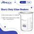34oz(1000ml) New Upgraded Glass Beakers, Heavy Duty Lab Beaker,3.3 Borosilicate with Double Scale, HDBK1K0-001
