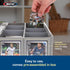 BCW Collectible Card Bin - Single Gray | Storage Box for Trading Cards | Holds 3200 Cards | Includes 4 Partitions