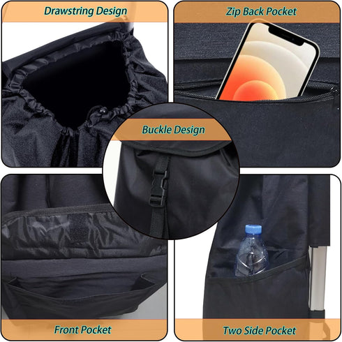 Bornfornice 13inx9.5inx21.6in Replacement Bag for Grocery Cart/Shopping Cart - Waterproof Trolley Bags, for Aluminium