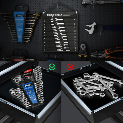 22 Set, Set 1/4" 3/4" 6-18mm 12 72-Teeth DISEN PCS Ratcheting Wrenches Combination Wrenches SAE & Metric Standard