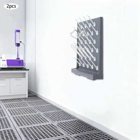 Set 2, Lab Drying Rack of Laboratory Draining Dryer Stand with Firm Drainage Connection, Space Saving Steel Wire Fram