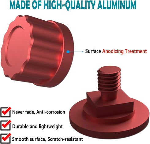 Red Welding Hood Pipeliner Helmet Fasteners, 1 Pair Aluminum Helmet Pipeliner Headgear Replacement Parts Accessories
