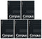 KOKUYO Campus Pre-Dotted Notebook, Semi A5, 5mm Grid Ruled, 40 Sheets, 80 Pages, Black (5 Pack)