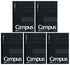 KOKUYO Campus Pre-Dotted Notebook, Semi A5, 5mm Grid Ruled, 40 Sheets, 80 Pages, Black (5 Pack)