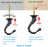 Eilumduo 65mm Ceiling Hooks, Heavy Duty Swag Hook with Steel Screws for Hanging Plants, Black (2 Sets)