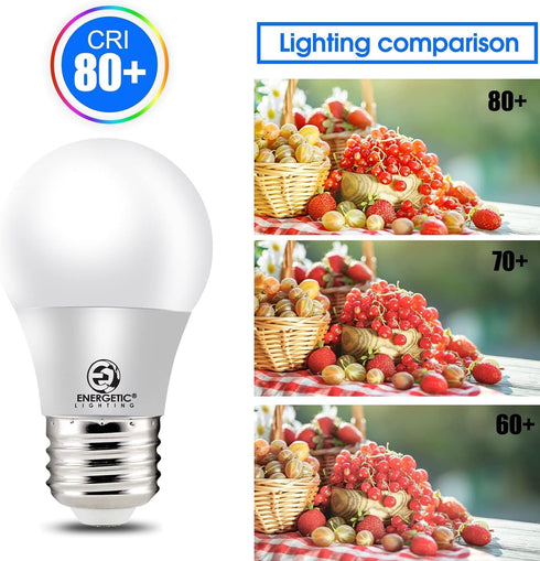 Energetic Lighting LED A15 Ceiling Fan Bulbs, 40 Watt Equivalent, 4000K Cool White, Dimmable, E26 Base, UL Listed, 6