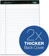 TOPS Docket Writing Tablet, 8-1/2 x 11-3/4 Inches, Perforated, White, Legal/Wide Rule, 50 Sheets, 6 Pads