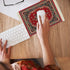 Paitianle Mouse Pads for Wireless Mouse, Oriental Carpet Mouse Mat for Table Decor (STYLE1 red)